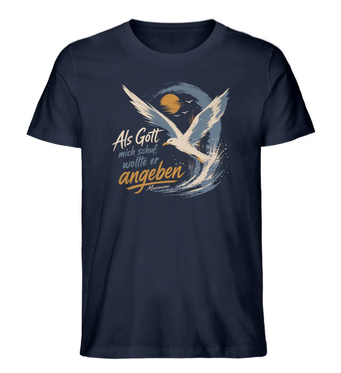 Als Gott mich schuf, wollte er angeben · Herren Premium Bio T-Shirt - Image 3
