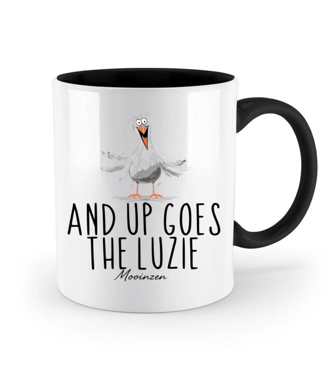 And up goes the Luzie · Keramiktasse Zweifarbig