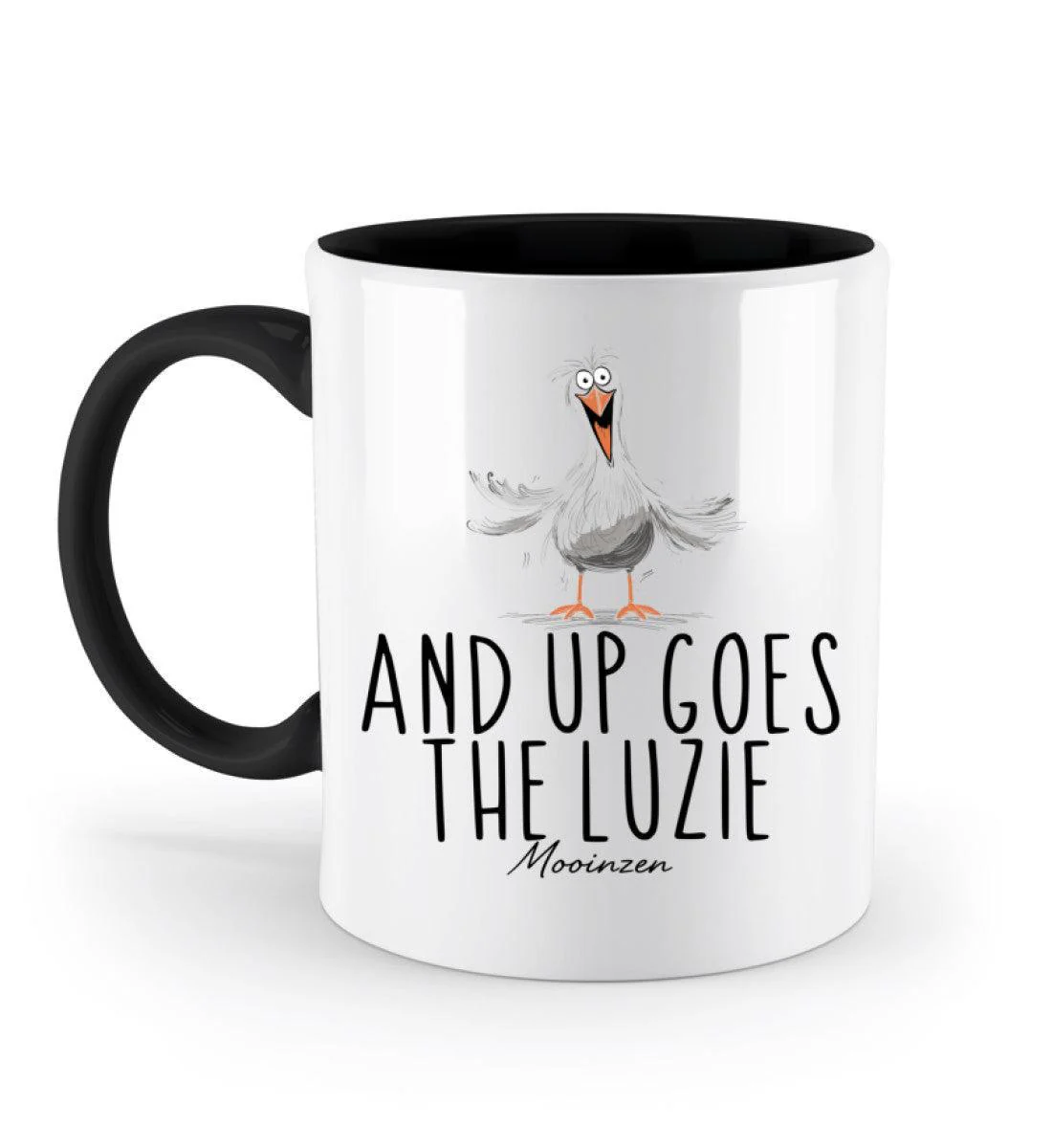 And up goes the Luzie · Keramiktasse Zweifarbig - Image 2