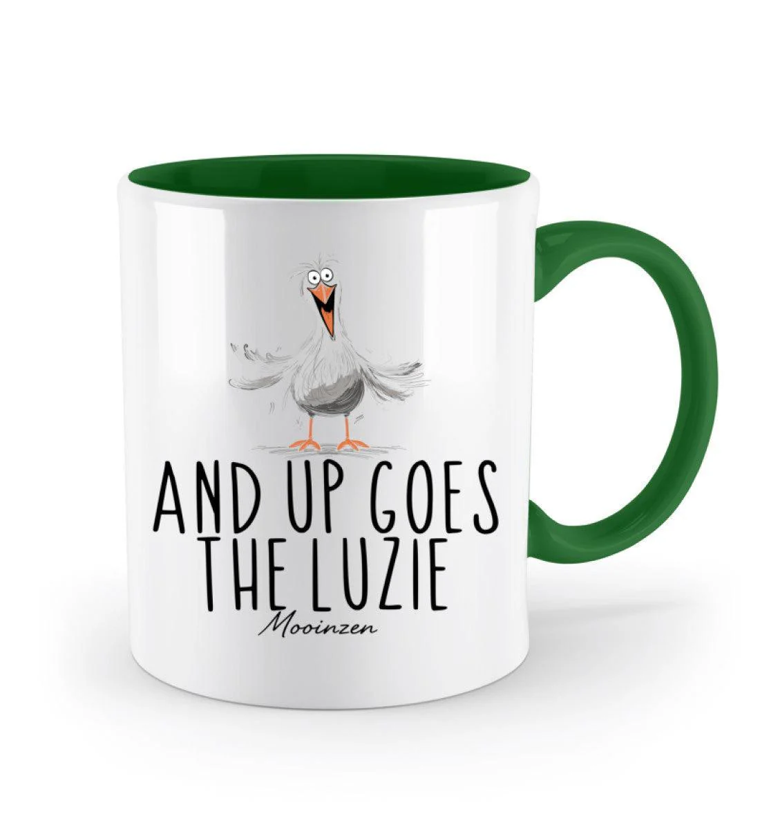 And up goes the Luzie · Keramiktasse Zweifarbig - Image 3