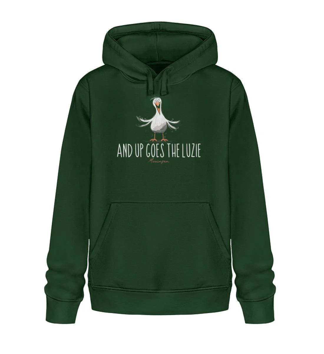 And up goes the Luzie · Unisex Bio Hoodie - Image 4