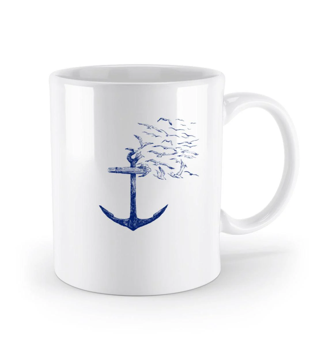 Anker fliegende Möwen · Keramik Tasse weiß - Image 2