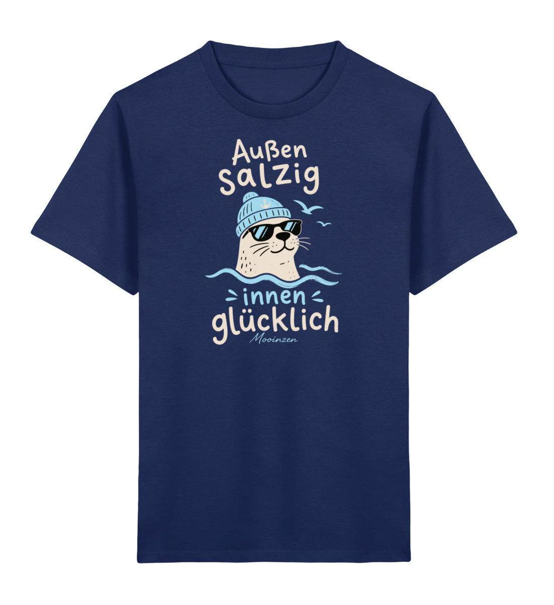 Außen salzig innen glücklich · Kinder Premium Bio T-Shirt - Image 3