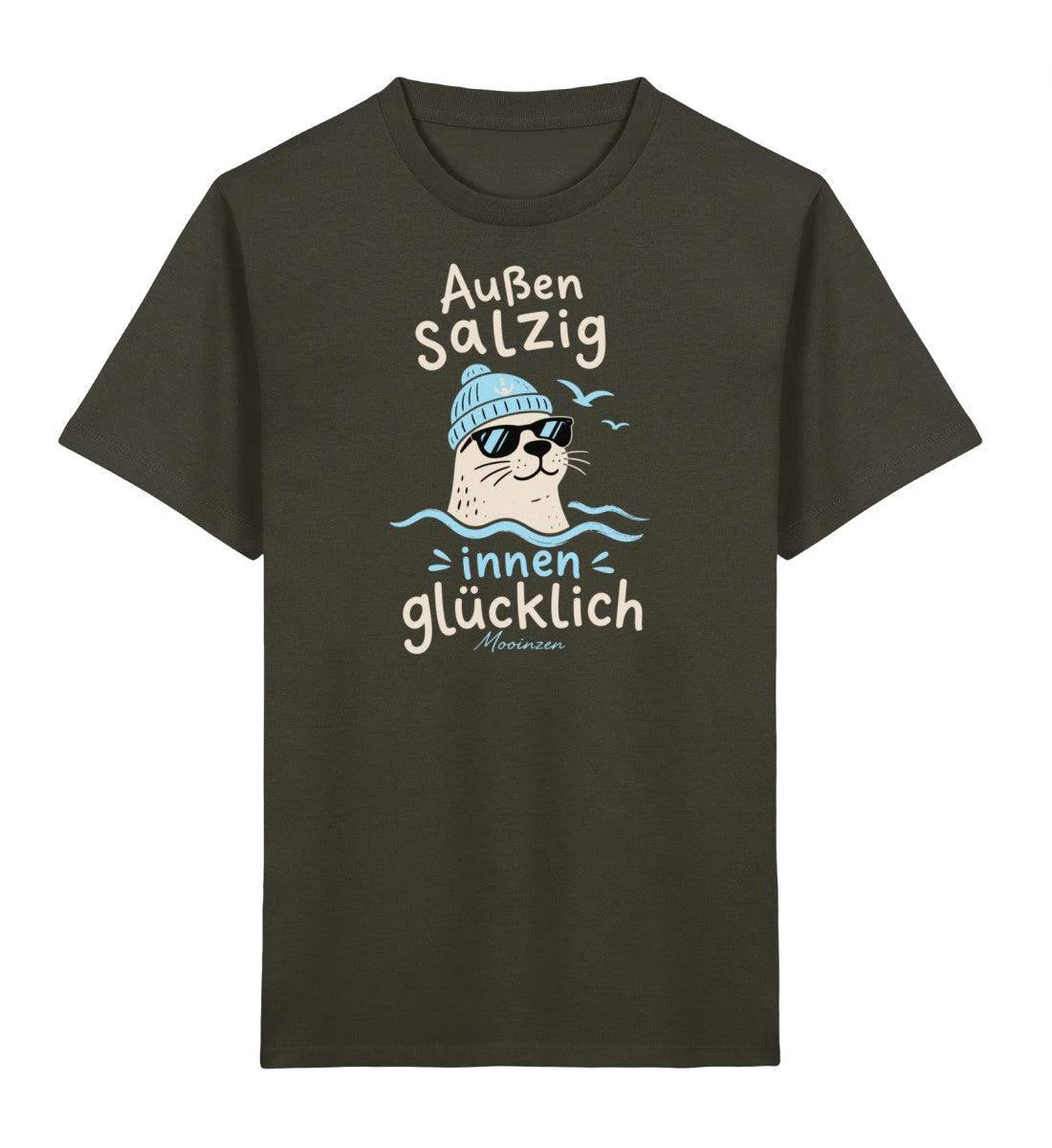 Außen salzig innen glücklich · Kinder Premium Bio T-Shirt - Image 6