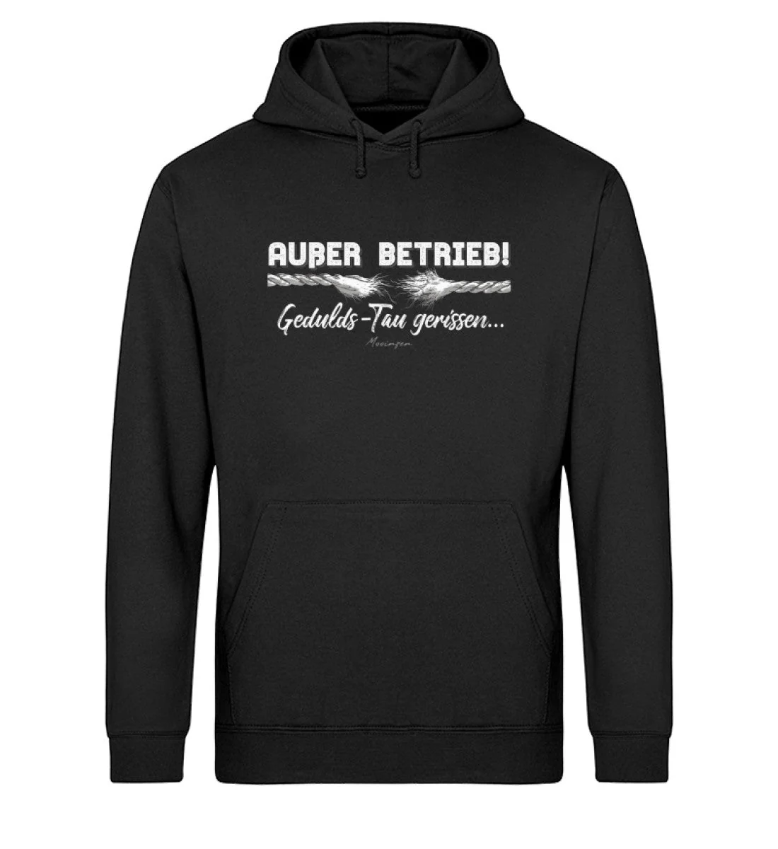 Außer Betrieb Gedulds-Tau gerissen · Unisex Bio Hoodie