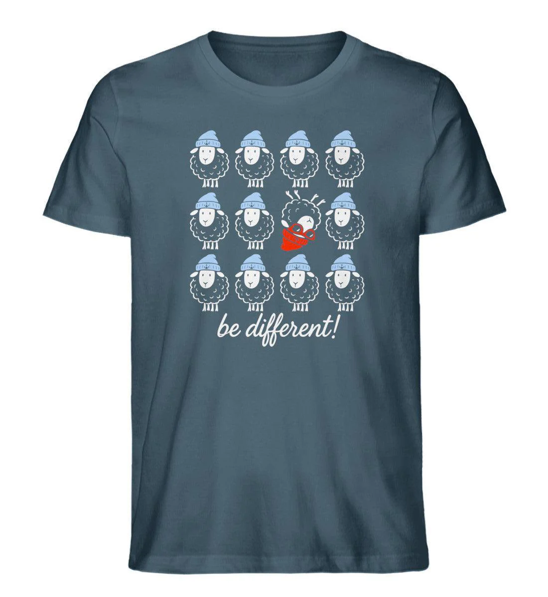 be different Schafe · Herren Premium Bio T-Shirt - Image 3