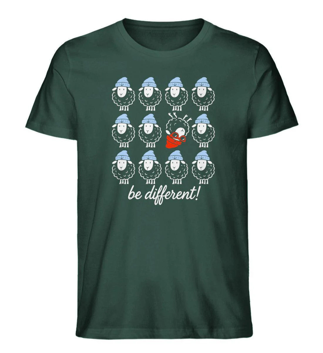 be different Schafe · Herren Premium Bio T-Shirt - Image 4