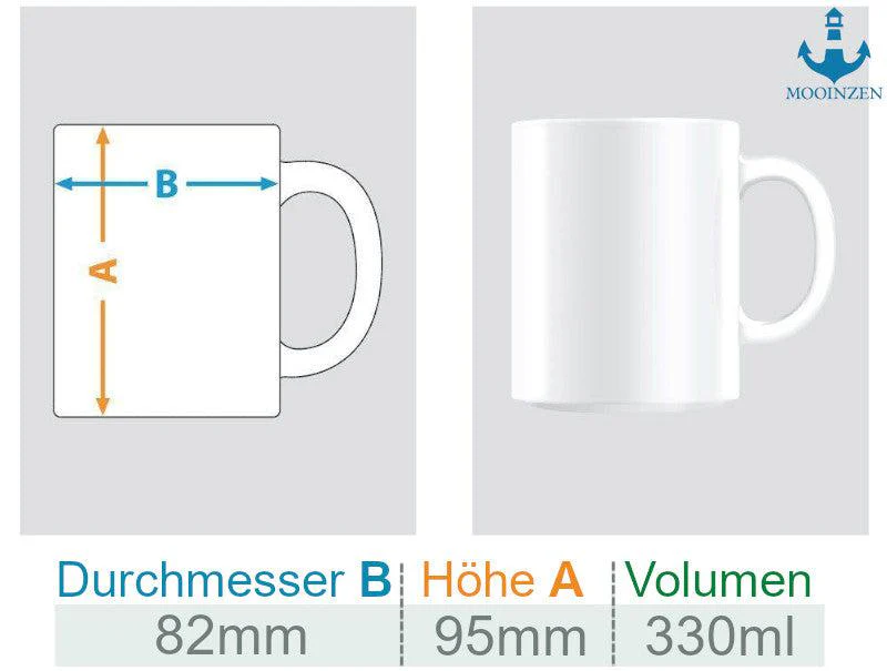 Bevor du fragst Kaffee! · Keramik Tasse weiß - Image 3