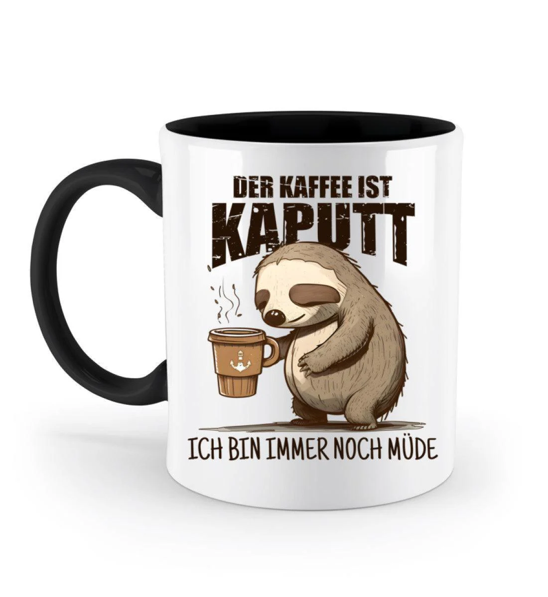 Der Kaffee ist kaputt, immer noch müde · Keramiktasse Zweifarbig - Image 2