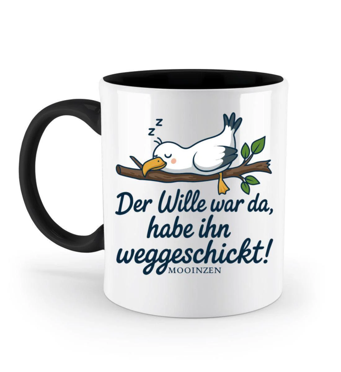 Der Wille war da weggeschickt · Keramiktasse Zweifarbig - Image 2