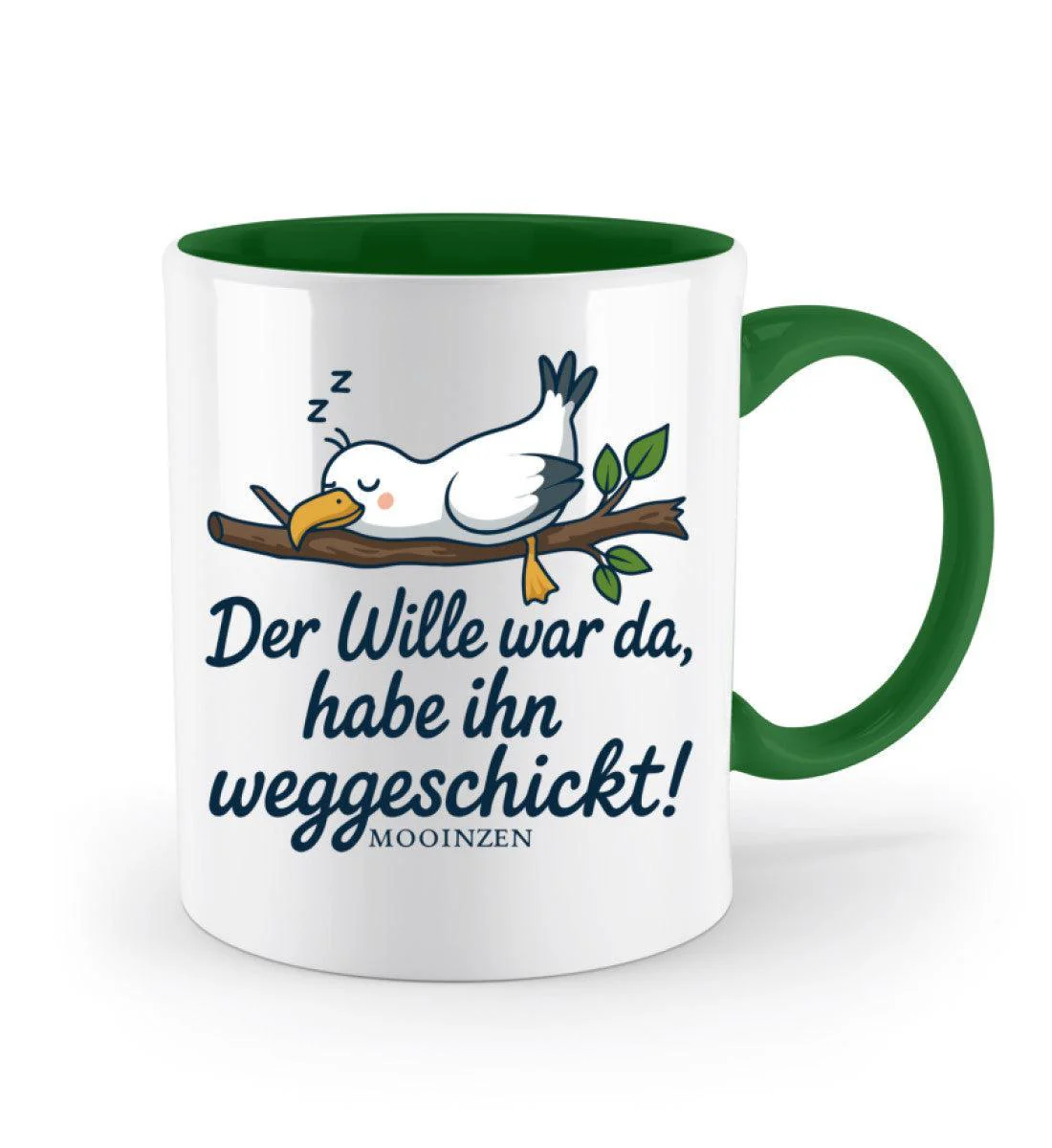 Der Wille war da weggeschickt · Keramiktasse Zweifarbig - Image 3
