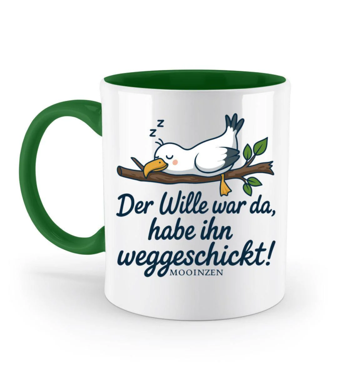 Der Wille war da weggeschickt · Keramiktasse Zweifarbig - Image 4