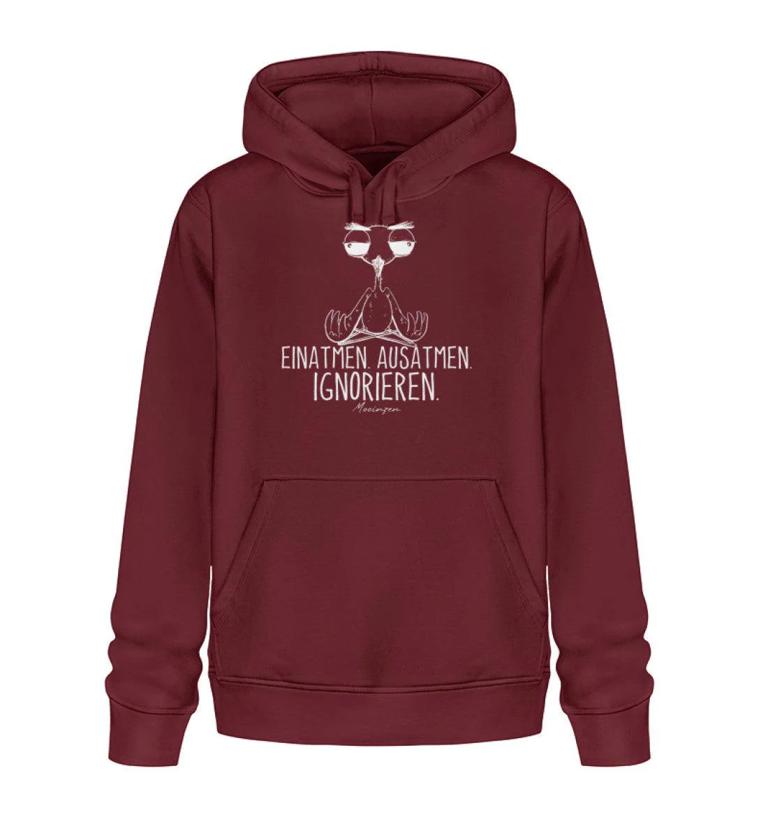 Einatmen Ausatmen ignorieren · Unisex Bio Hoodie - Image 4