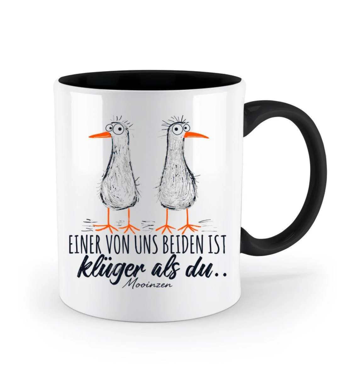 Einer von uns ist klüger als du · Keramiktasse Zweifarbig