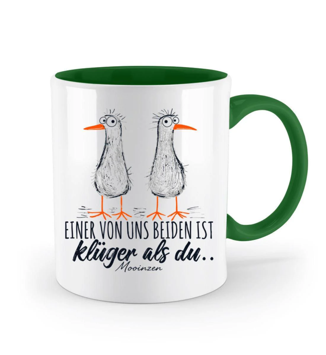 Einer von uns ist klüger als du · Keramiktasse Zweifarbig - Image 3