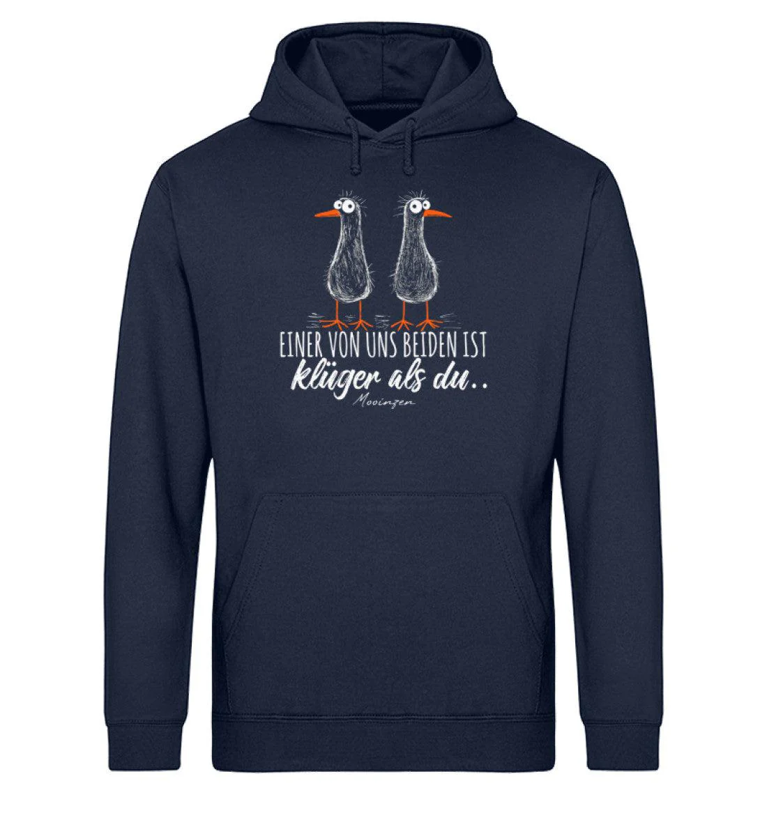 Einer von uns ist klüger als du · Unisex Bio Hoodie - Image 2