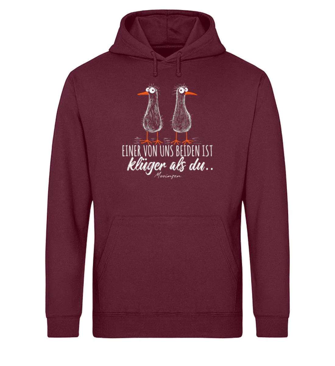 Einer von uns ist klüger als du · Unisex Bio Hoodie - Image 3