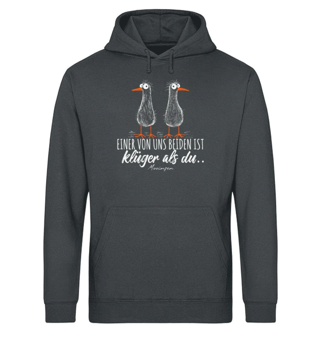 Einer von uns ist klüger als du · Unisex Bio Hoodie - Image 4