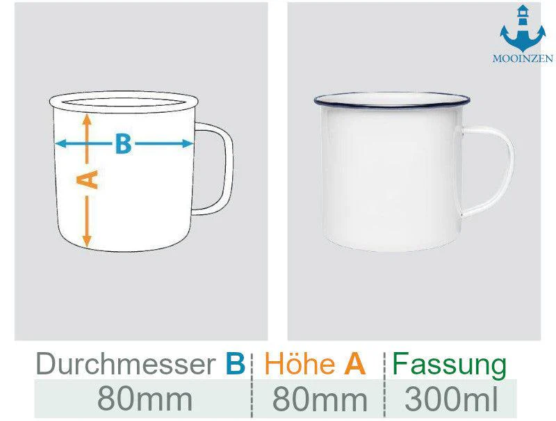 Faultier Moin · Emaille Tasse - Image 3