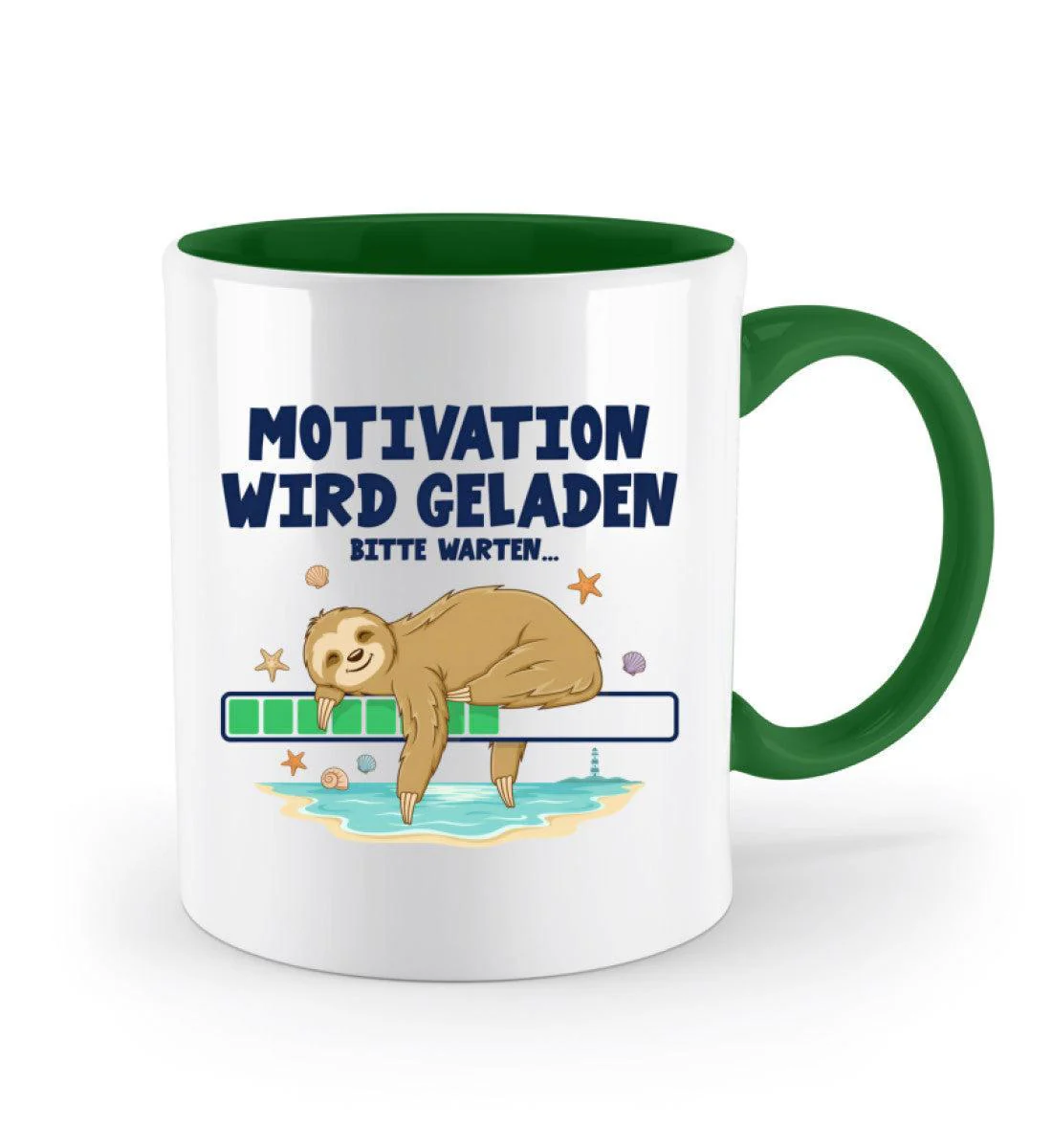 Faultier Motivation · Keramiktasse Zweifarbig - Image 3