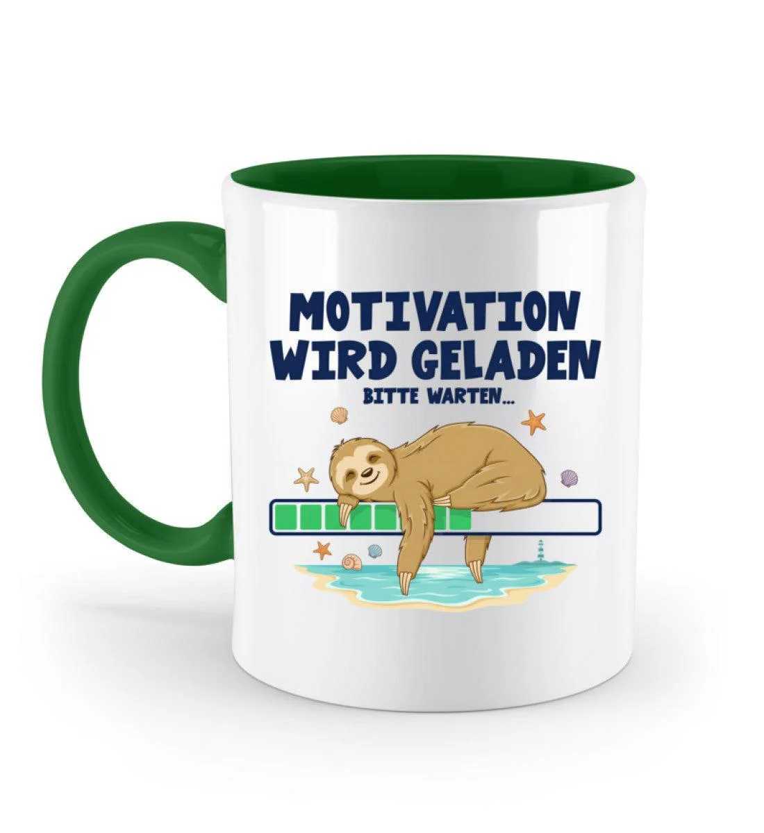 Faultier Motivation · Keramiktasse Zweifarbig - Image 4