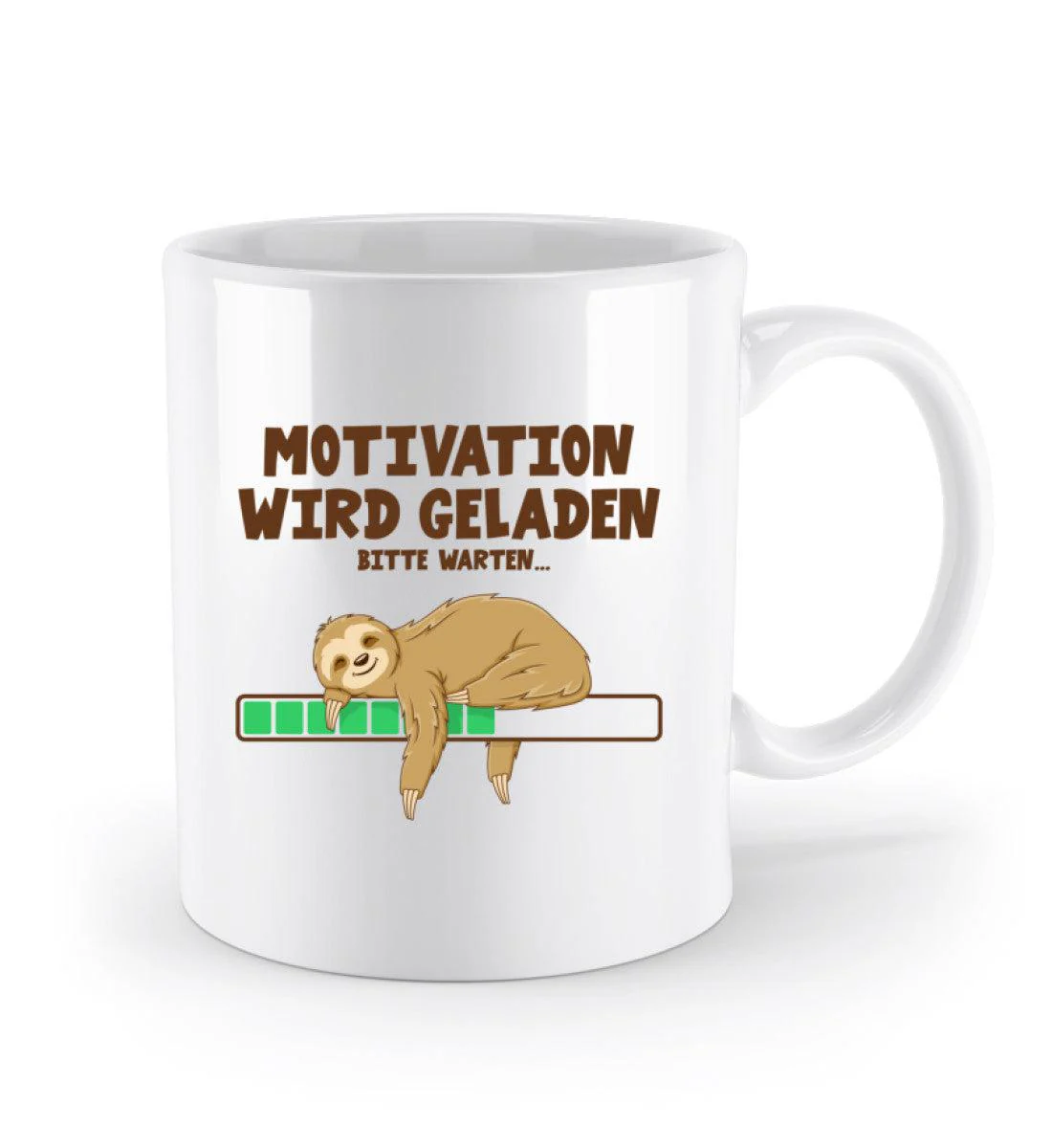 Faultier Motivation · Keramik Tasse weiß - Image 2