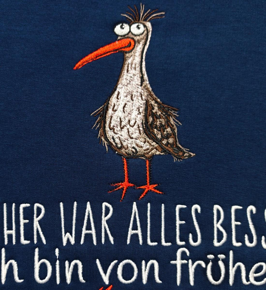 Früher war Alles besser! · Unisex Bio Schalkragen Sweatshirt (ohne Kapuze) - Image 11