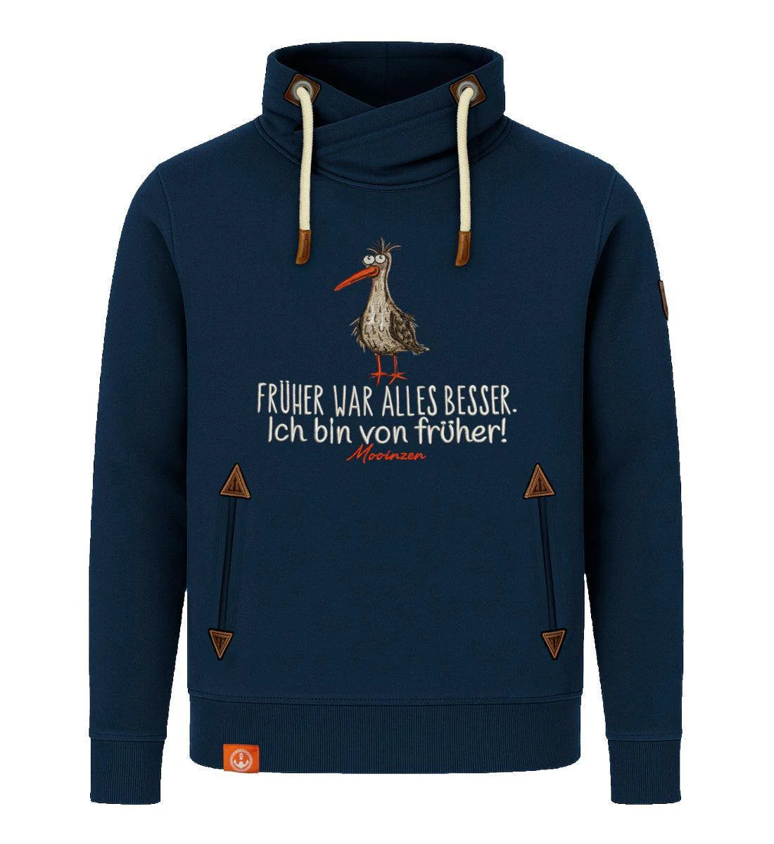 Früher war Alles besser! · Unisex Bio Schalkragen Sweatshirt (ohne Kapuze) - Image 3