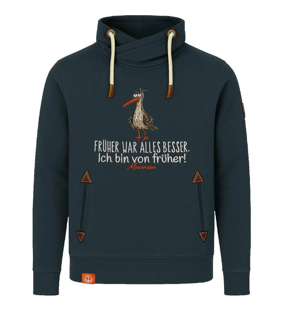 Früher war Alles besser! · Unisex Bio Schalkragen Sweatshirt (ohne Kapuze) - Image 5