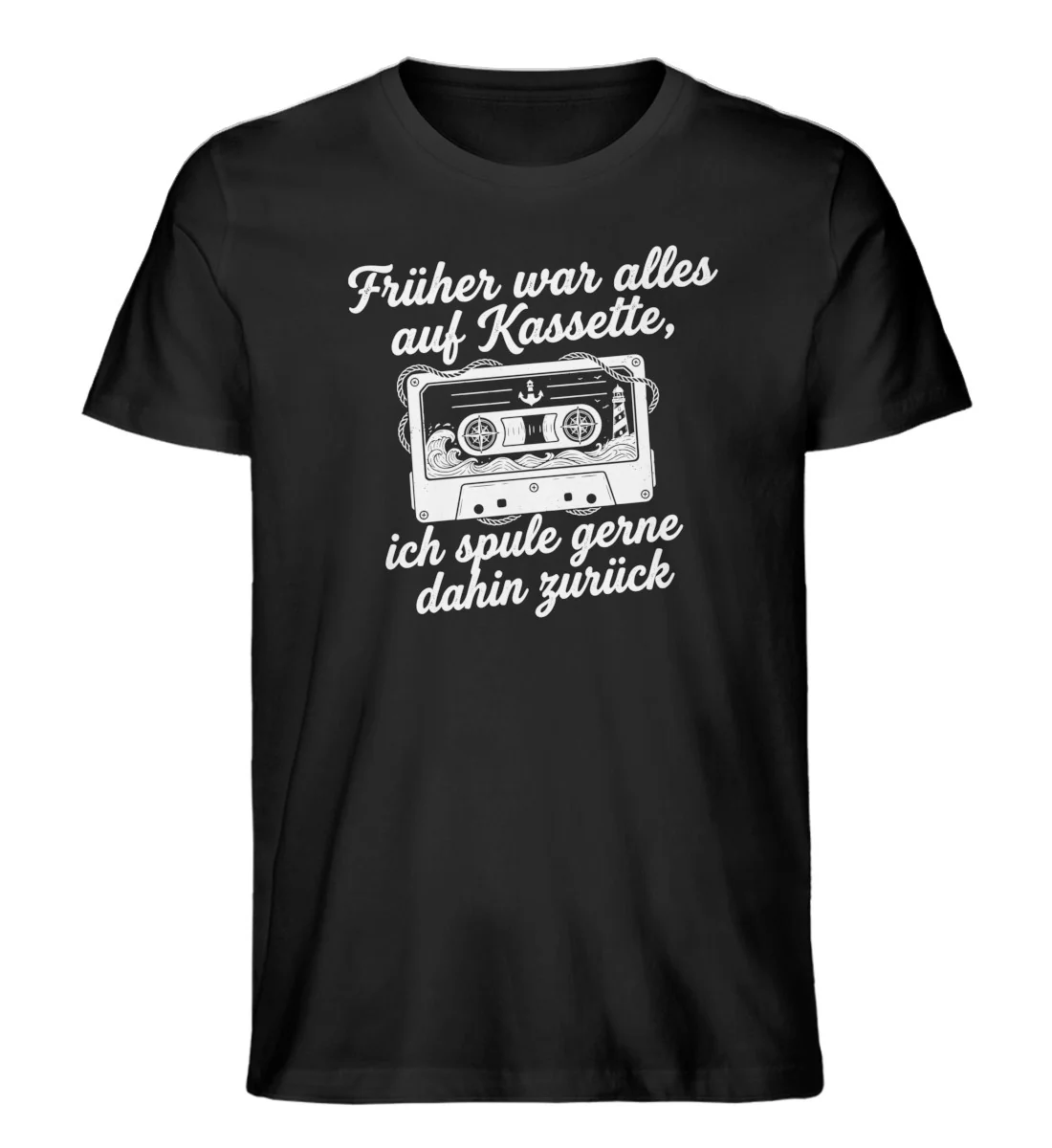 Früher war alles auf Kassette · Herren Premium Bio T-Shirt
