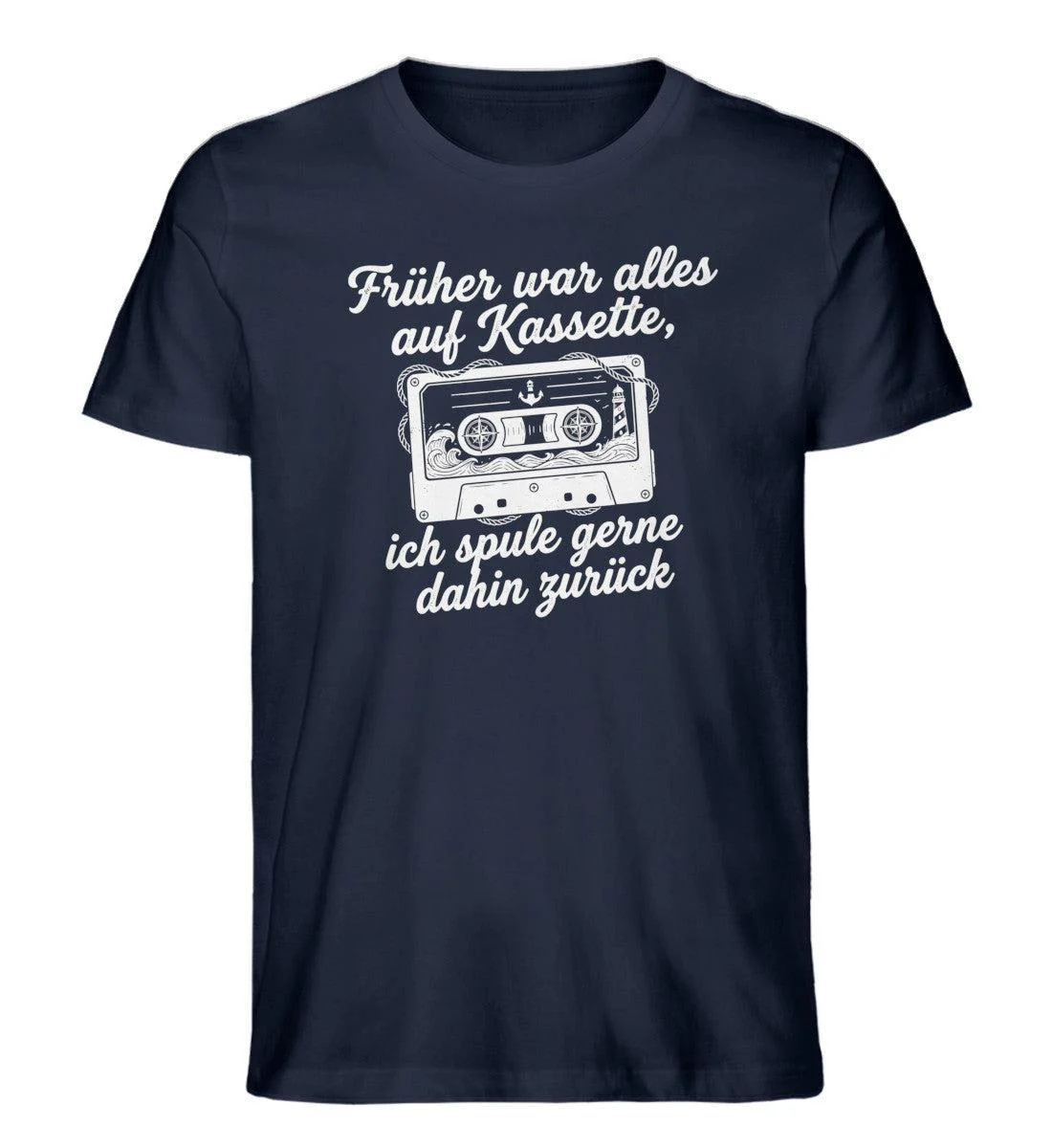 Früher war alles auf Kassette · Herren Premium Bio T-Shirt - Image 2