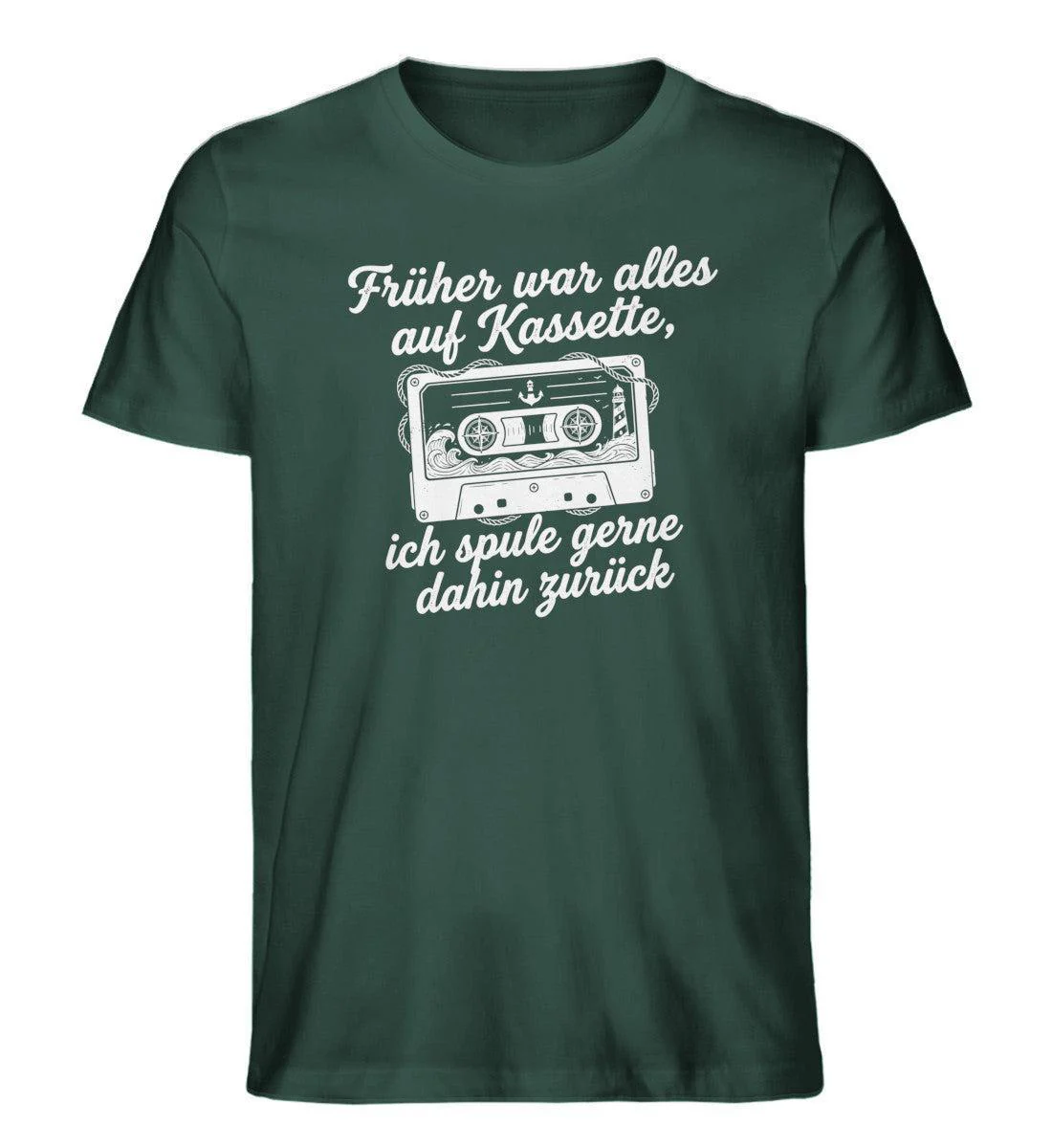 Früher war alles auf Kassette · Herren Premium Bio T-Shirt - Image 4