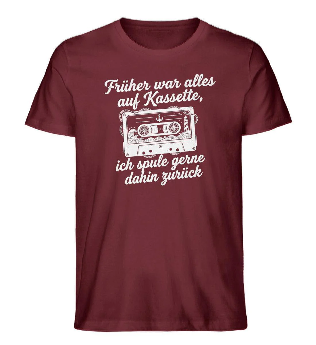 Früher war alles auf Kassette · Herren Premium Bio T-Shirt - Image 5