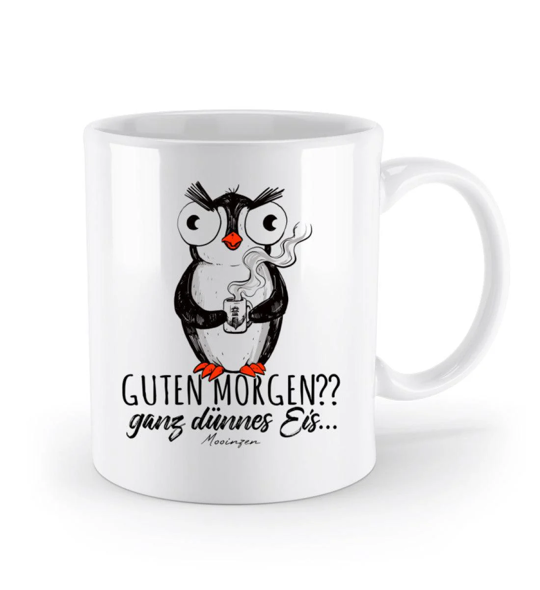 Guten Morgen? ganz dünnes Eis.. Pinguin · Keramik Tasse weiß - Image 2