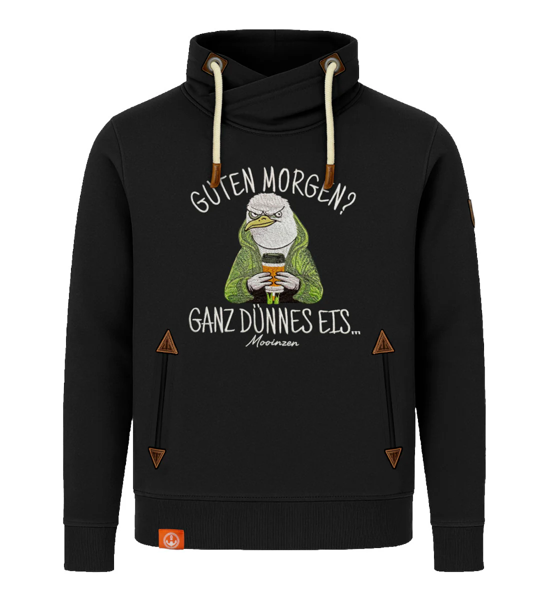 Guten Morgen? Ganz dünnes Eis... · Unisex Bio Schalkragen Sweatshirt (ohne Kapuze)