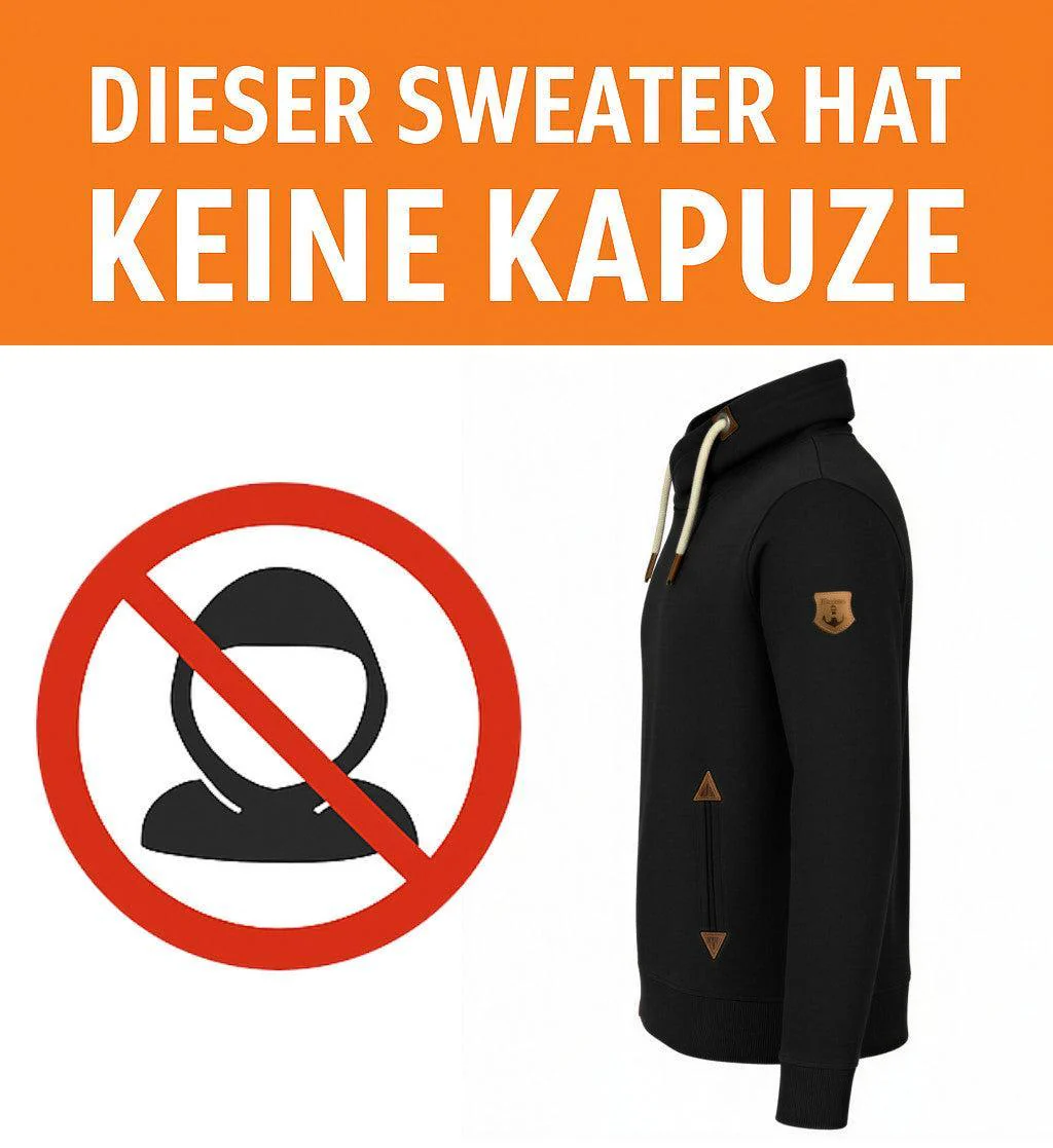 Guten Morgen? Ganz dünnes Eis... · Unisex Bio Schalkragen Sweatshirt (ohne Kapuze) - Image 2