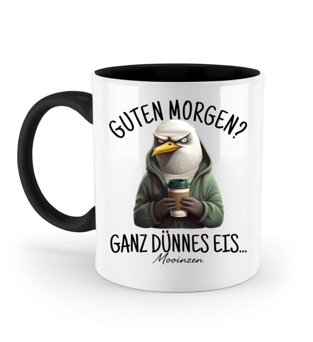 Guten Morgen? Ganz dünnes Eis... · Keramiktasse Zweifarbig - Image 2