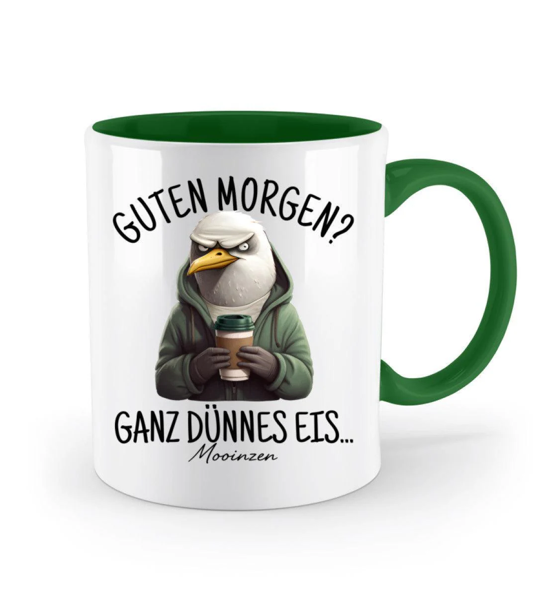 Guten Morgen? Ganz dünnes Eis... · Keramiktasse Zweifarbig - Image 3