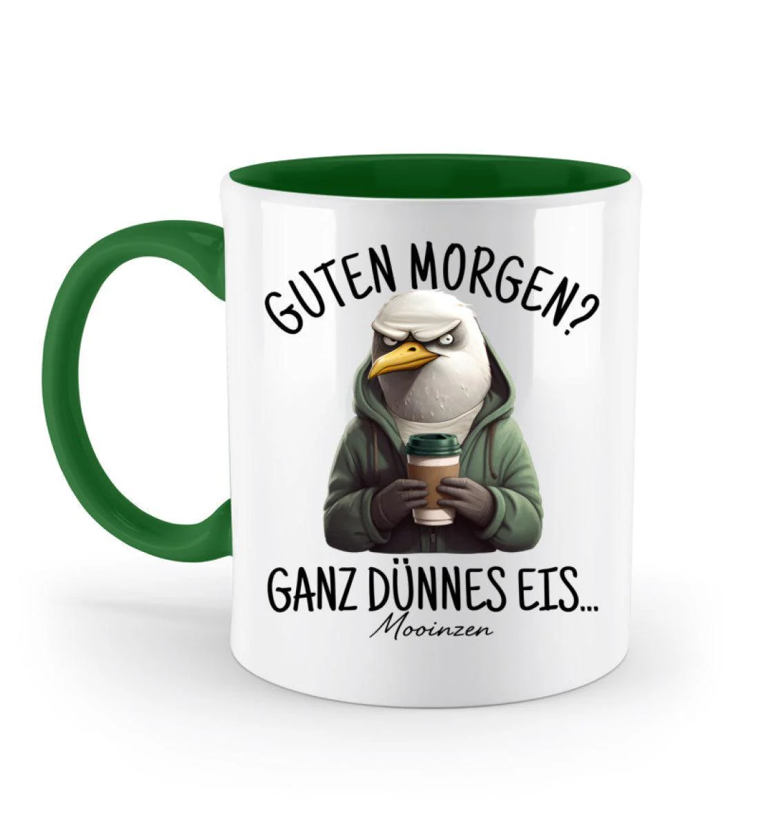 Guten Morgen? Ganz dünnes Eis... · Keramiktasse Zweifarbig - Image 4