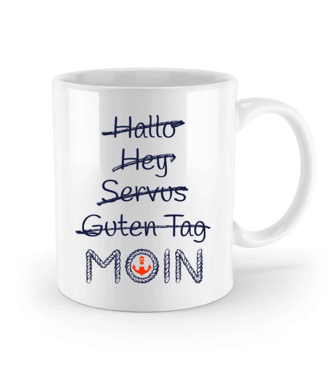 hallo hey servus moin · Keramik Tasse weiß - Image 2