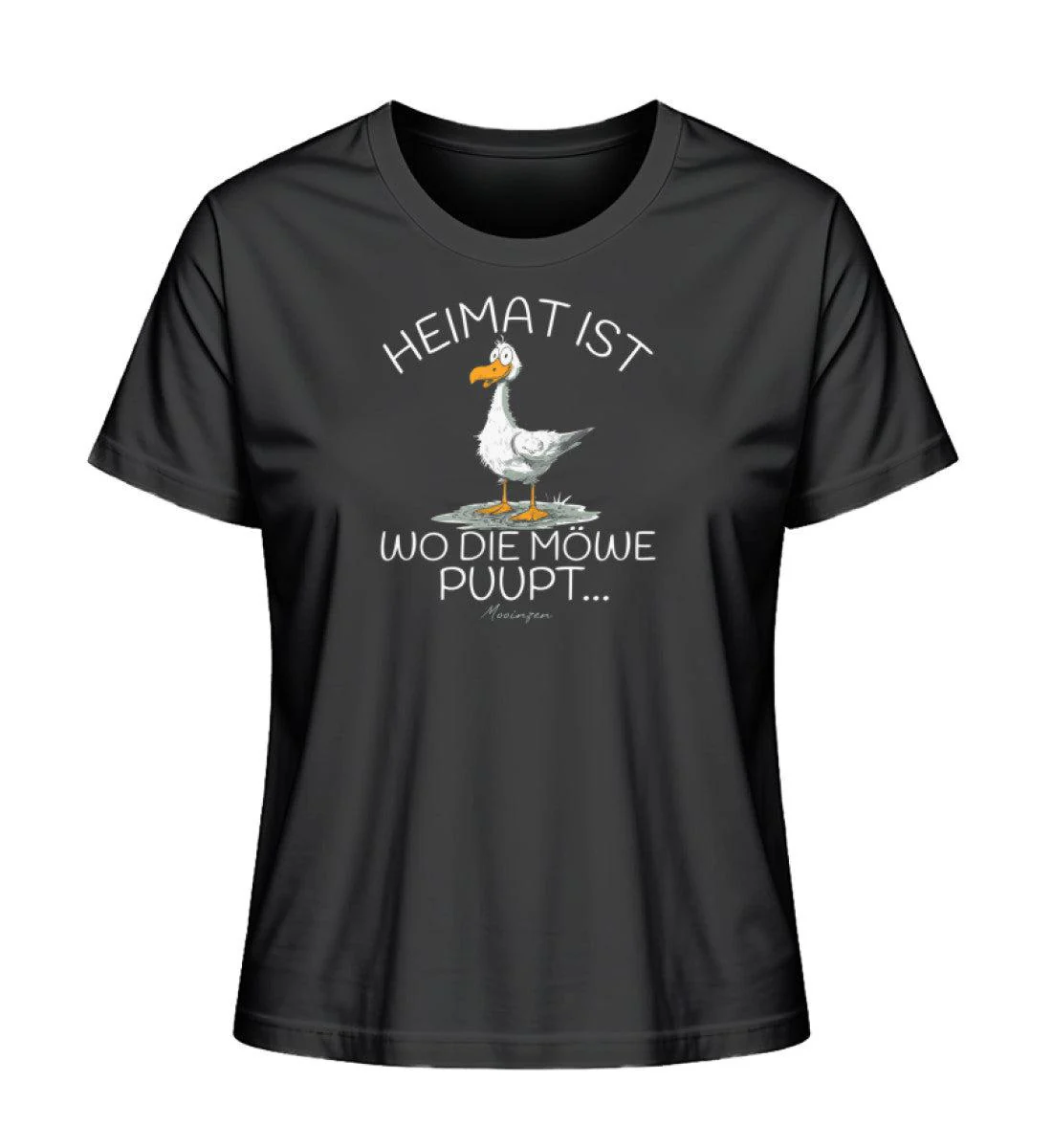 Heimat ist wo die Möwe Pupt · Damen Premium Bio T-Shirt 2.0