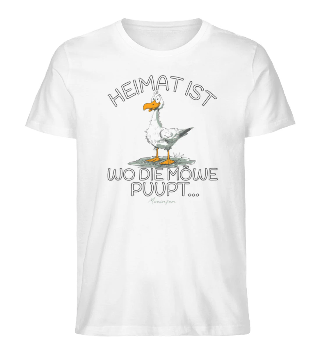 Heimat ist wo die Möwe Pupt · Herren Premium Bio T-Shirt