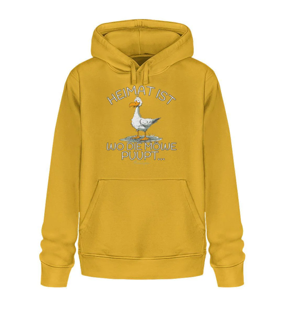 Heimat ist wo die Möwe Pupt · Unisex Bio Hoodie - Image 2