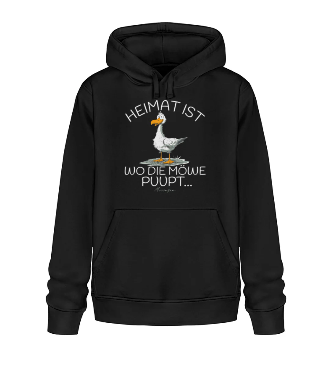 Heimat ist wo die Möwe Pupt · Unisex Bio Hoodie - Image 4