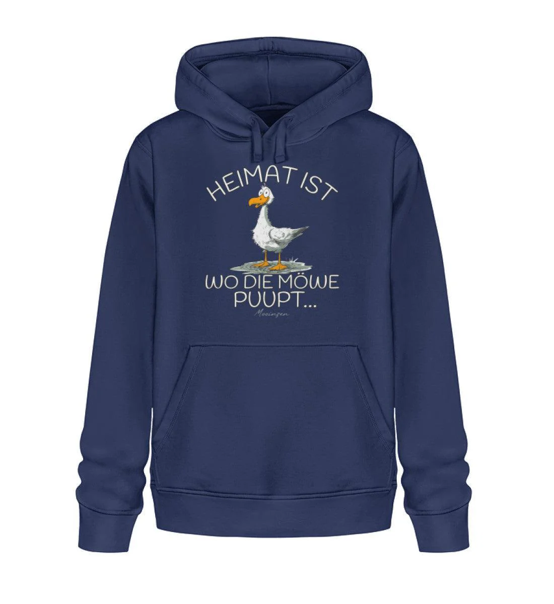Heimat ist wo die Möwe Pupt · Unisex Bio Hoodie - Image 5