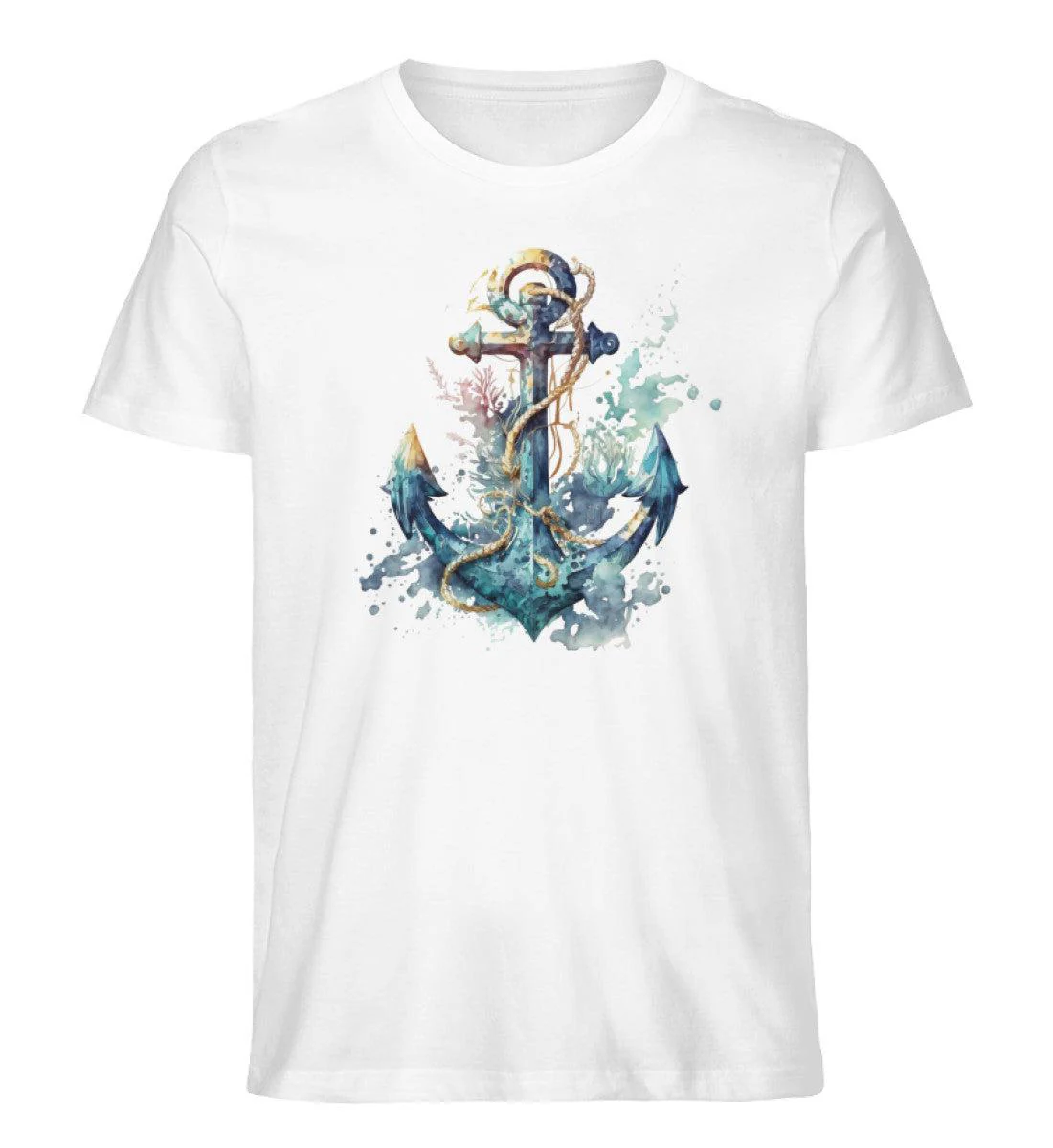 Anker Wasserfarben · Herren Premium Bio T-Shirt