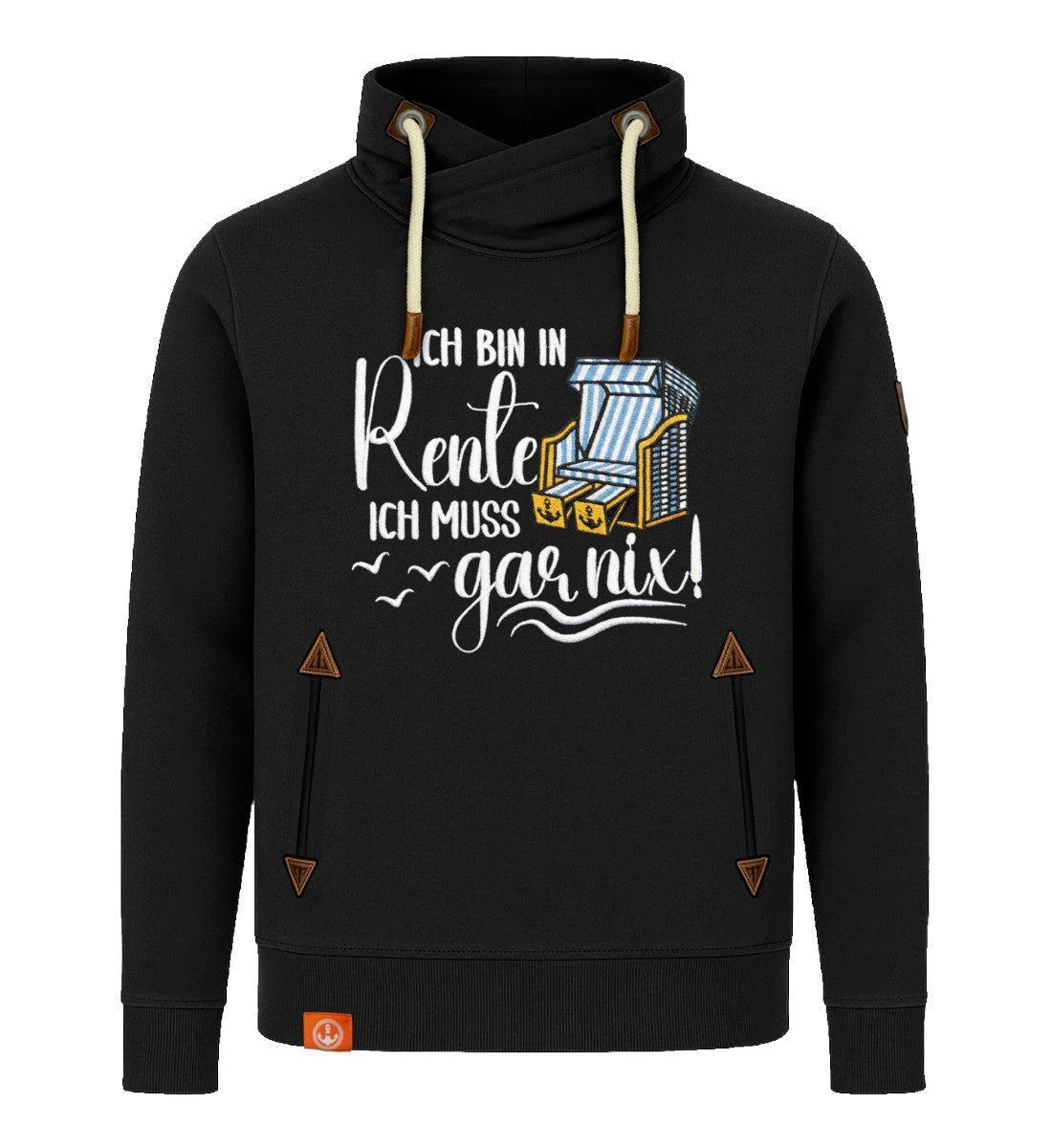 Ich bin in Rente · Unisex Bio Schalkragen Sweatshirt (ohne Kapuze)