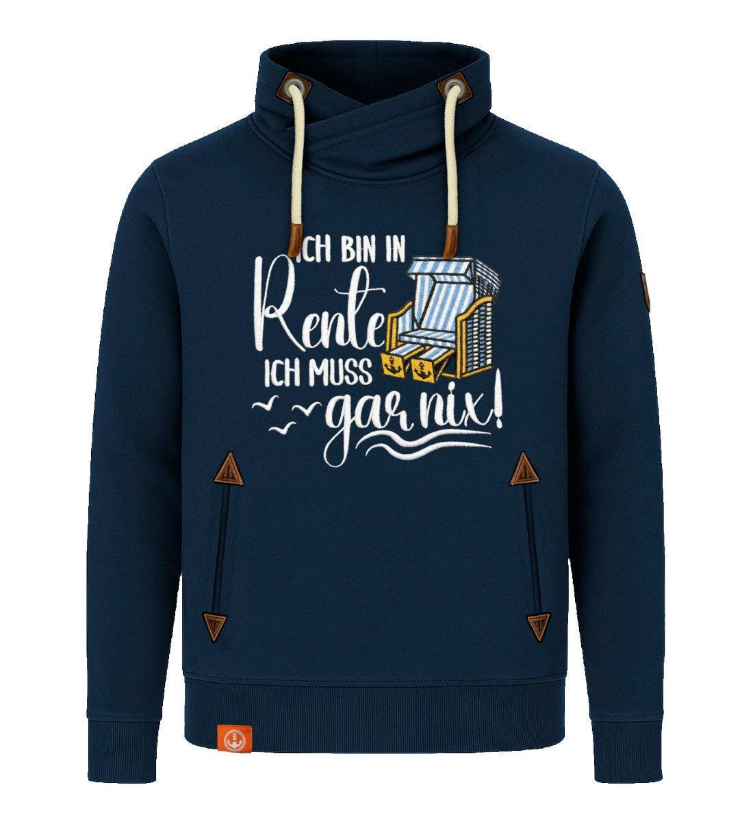 Ich bin in Rente · Unisex Bio Schalkragen Sweatshirt (ohne Kapuze) - Image 3
