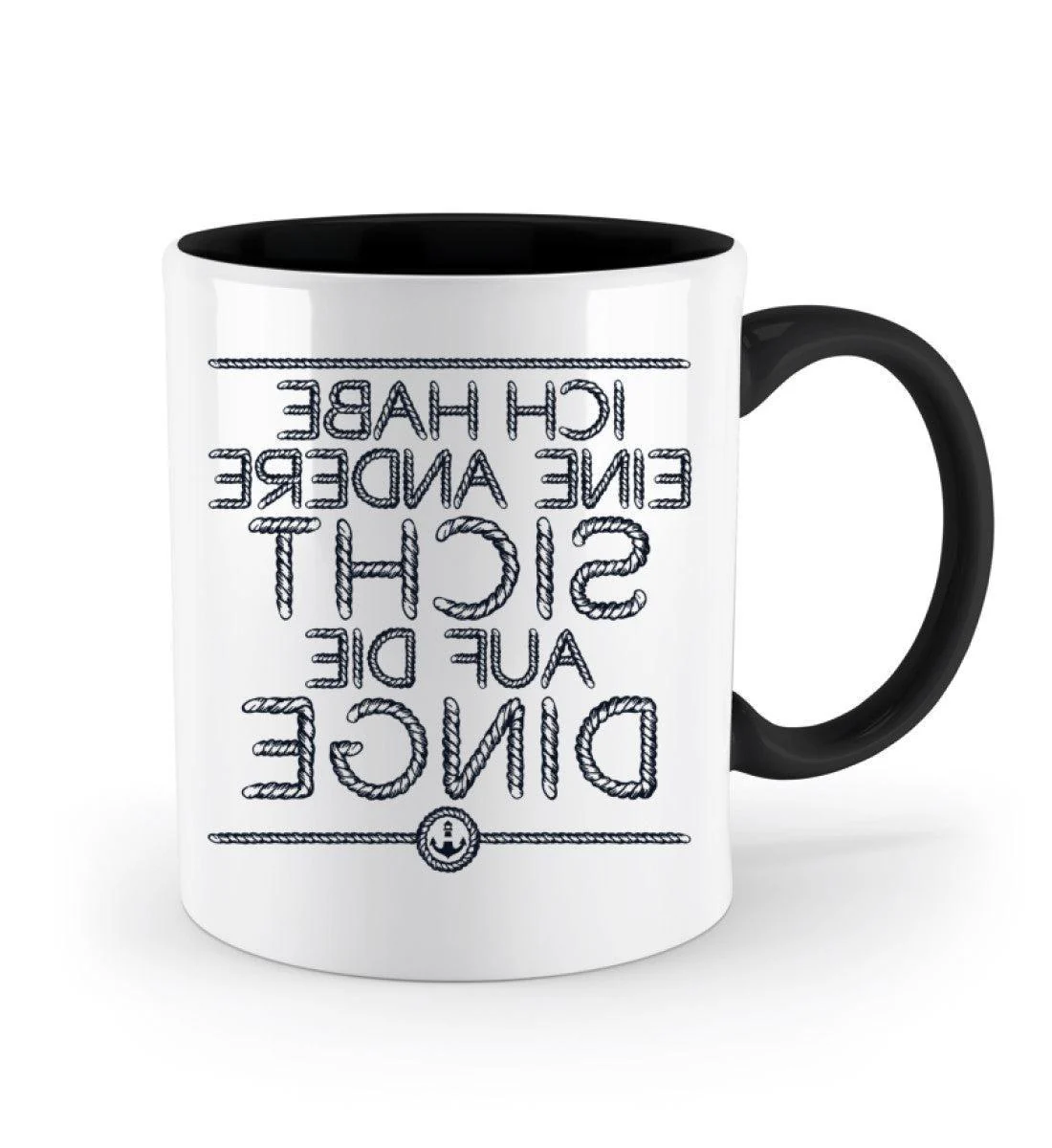 Ich habe eine andere Sicht auf die Dinge · Keramiktasse Zweifarbig