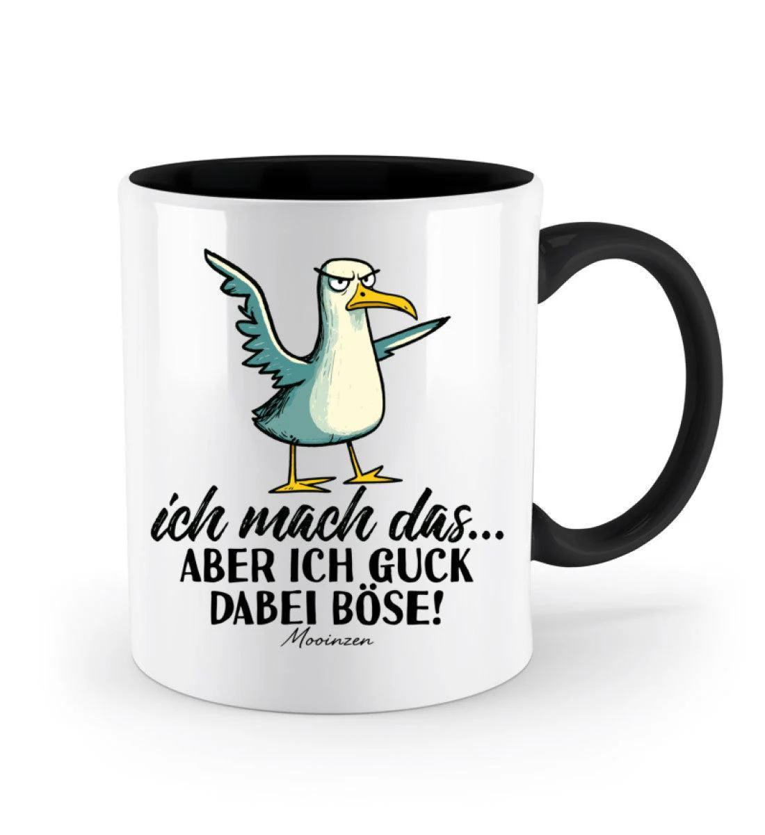 Ich mach das... guck aber böse · Keramiktasse Zweifarbig